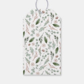 メリークリスマスエレガントパイン&ファミリー名 ギフトタグ (裏面)