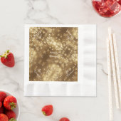 メリークリスマスエレガントフェスティバルの光の列 縁ありランチョンナプキン (インサイチュ)