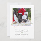 メリークリスマスエレガントホリデーフォトカード シーズンカード (正面)