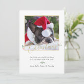 メリークリスマスエレガントホリデーフォトカード シーズンカード (スタンド正面)