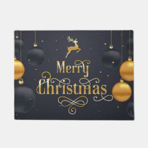 メリークリスマスエレガントホリデーブラック金ゴールド