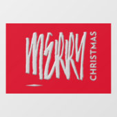 メリークリスマスエレガントホリデーレッドタイポグラフィ ウィンドウサイン (シート)