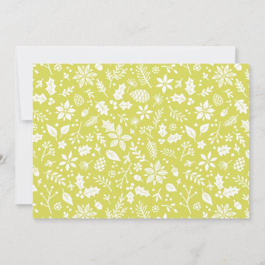 メリークリスマスエレガントホワイトスクリプトオーバーレイ シーズンカード (裏面)