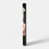 メリークリスマスエレガントホワイトタイポグラフィ写真 iPhoneケース (左側面)