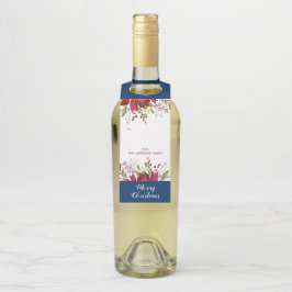 メリークリスマスエレガントボタニカルホリデー ボトルネックタグ