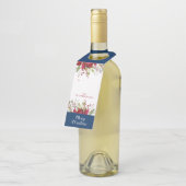 メリークリスマスエレガントボタニカルホリデー ボトルネックタグ (アングル)