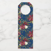 メリークリスマスエレガントボタニカルホリデー ボトルネックタグ (裏面)