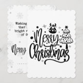 メリークリスマスエレガントミニマル サンキューカード (正面/裏面)