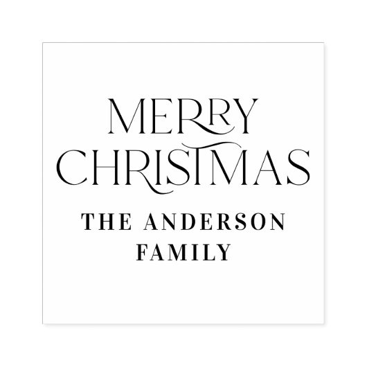 メリークリスマスエレガントモダンタイポグラフィ ラバースタンプ (インプリント)