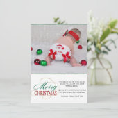 メリークリスマスエレガントモダンホリデースクリプト シーズンカード (スタンド正面)