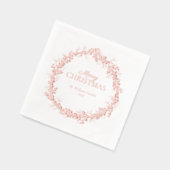 メリークリスマスエレガントリースパーティーバラ金ゴールド 箔ナプキン (左)