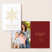 メリークリスマスエレガントヴィンテージスノーフレーク 箔カード (ディスプレー)