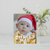 メリークリスマスエレガント一枚写真 箔シーズンポストカード (立ち正面)