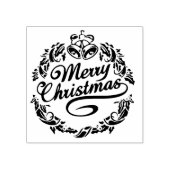 メリークリスマスエレガント冬休み木 ラバースタンプ (インプリント)