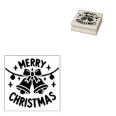 メリークリスマスエレガント冬季休暇の鐘 ラバースタンプ (押印)