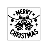 メリークリスマスエレガント冬季休暇の鐘 ラバースタンプ (インプリント)