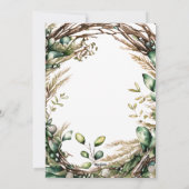 メリークリスマスエレガント台本素朴植物学 シーズンカード (裏面)