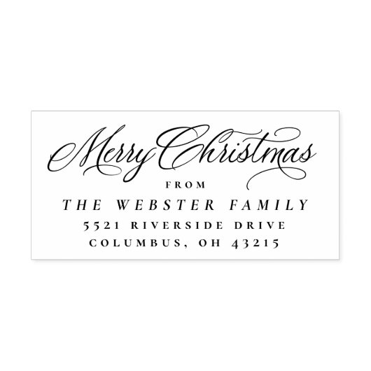 メリークリスマスエレガント差出人住所 セルフインキングスタンプ (デザイン)
