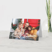 メリークリスマスエレガント書道台本の写真 シーズンカード (正面)