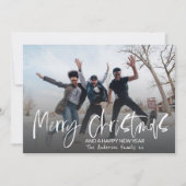 メリークリスマスエレガント書道1枚の写真 シーズンカード (正面)