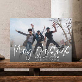 メリークリスマスエレガント書道1枚の写真 ポストカード