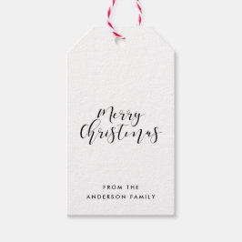 メリークリスマスエレガント書道 ギフトタグ