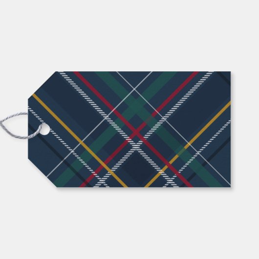 メリークリスマスエレガント海軍の休日の援助 ギフトタグ (裏面横)