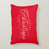 メリークリスマスエレガント赤い休日の装飾 アクセントクッション (正面(垂直))