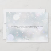 メリークリスマスエレガント金ゴールドスクリプト雪 シーズンカード (裏面)