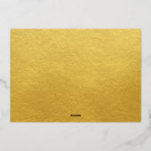 メリークリスマスエレガント金ゴールド写真白 箔シーズンカード (裏面)