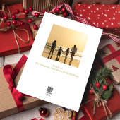 メリークリスマスエレガント金ゴールド書道5枚写真 シーズンカード