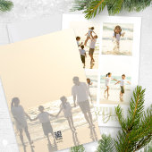 メリークリスマスエレガント金ゴールド書道5枚写真 シーズンカード