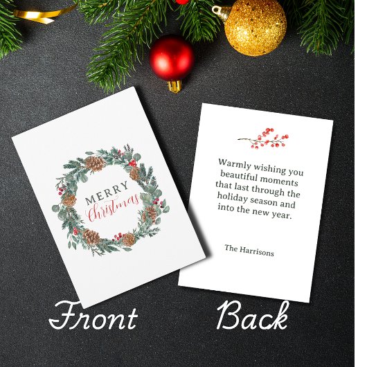 メリークリスマスエレガント非フォトリース シーズンカード