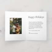 メリークリスマスエレガント6写真折り畳み 箔シーズンカード (内側レイダウン)