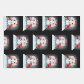 メリークリスマスエレファントラッピング紙シート ラッピングペーパーシート (正面2)