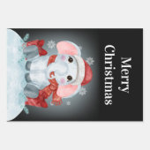 メリークリスマスエレファントラッピング紙シート ラッピングペーパーシート (正面)