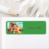 メリークリスマスエンジェルのラッパ ラベル (インサイチュ)