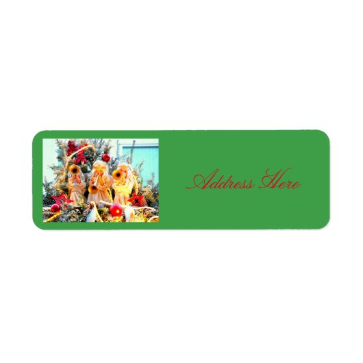 メリークリスマスエンジェルのラッパ ラベル (正面)