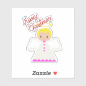 メリークリスマスエンジェルステッカー シール (シート)