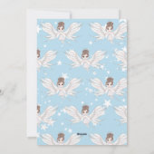 メリークリスマスエンジェルダークヘアブルー シーズンカード (裏面)