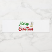 メリークリスマスエンジェル赤い緑のスクリプト ペットボトルラベル (シングルラベル)