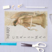 メリークリスマスエンジェルinクリーム&金ゴールド休日 薄葉紙 (クラフト)