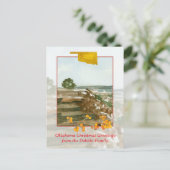 メリークリスマスオクラホマブラックメサパーソナライズされた シーズンポストカード (スタンド正面)