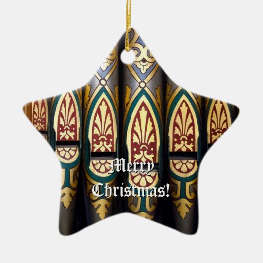 メリークリスマスオルガンオーナメント セラミックオーナメント (正面)