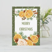 メリークリスマスオレンジスパイスシナモン シーズンカード (スタンド正面)