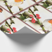 メリークリスマスオレンジバードホリデー ラッピングペーパー (角)