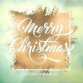 メリークリスマスオン金ゴールドフォイルフェイクショップ ウィンドウサイン (シート3)