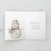 メリークリスマスオーガニック雪だるま カード (内部)