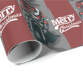 メリークリスマスオートバイサンタラッピング紙 ラッピングペーパー (ロールコーナー)
