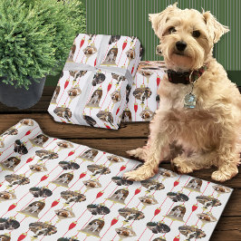 メリークリスマスオーナメントカスタムの写真 ラッピングペーパー